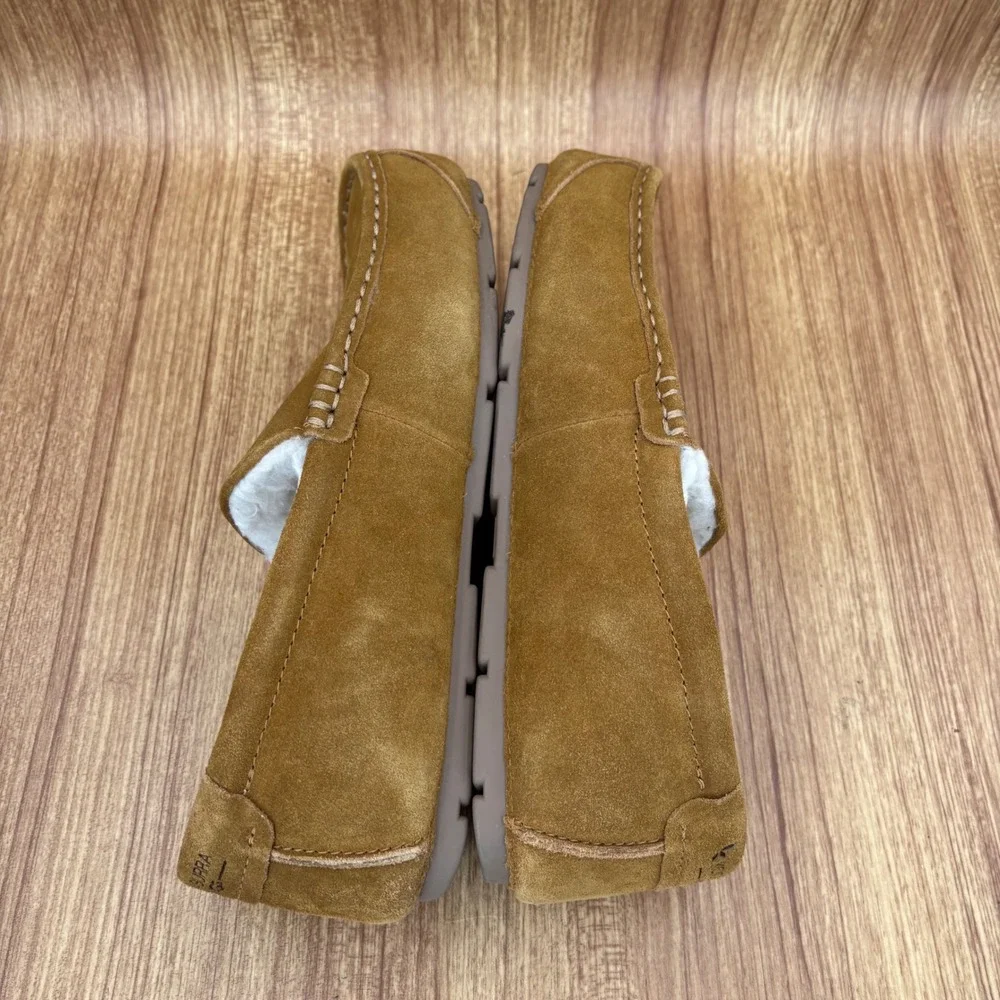Koolaburra by UGG Tipton Slipper Mens 9 Chestnut Suede Faux Fur Loafer 1105893